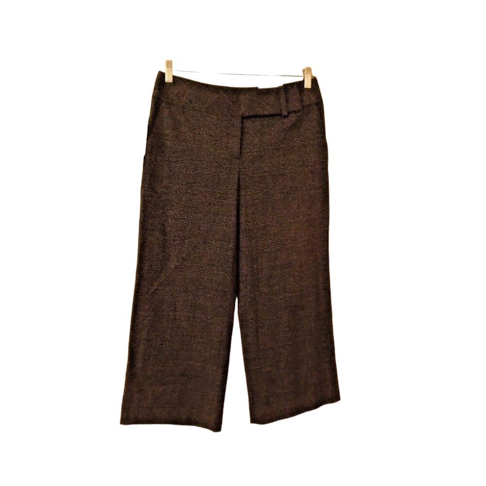 Apt. 9 Ava Woman's Sz.6 Black Gray Plaid Cropped Capri Dress Pants Office